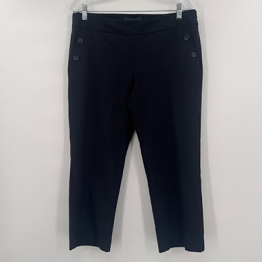 Sandro Studio Plus Black Cropped Pants Womens Size 14